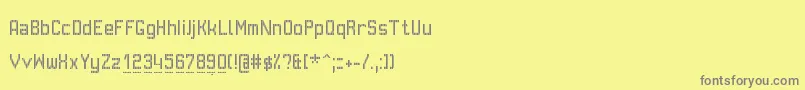 Шрифт GvbBusPid – серые шрифты на жёлтом фоне