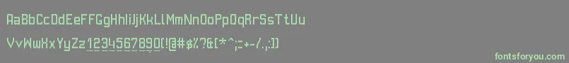 Fonte GvbBusPid – fontes verdes em um fundo cinza