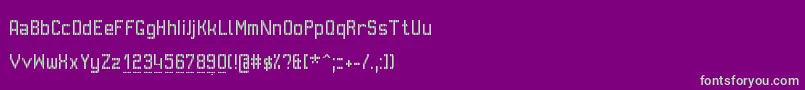 Шрифт GvbBusPid – зелёные шрифты на фиолетовом фоне