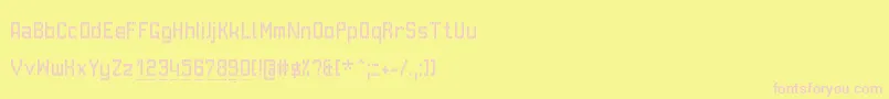 GvbBusPid-fontti – vaaleanpunaiset fontit keltaisella taustalla
