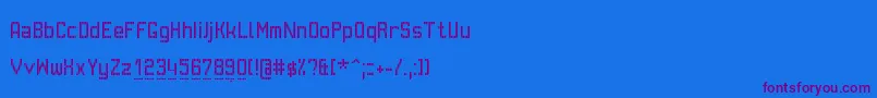Шрифт GvbBusPid – фиолетовые шрифты на синем фоне