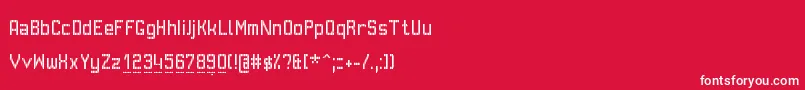 Шрифт GvbBusPid – белые шрифты на красном фоне