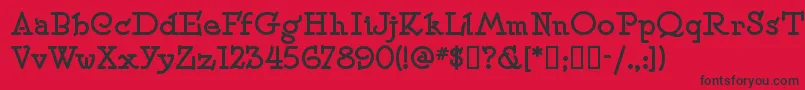 Speens Font – Black Fonts on Red Background