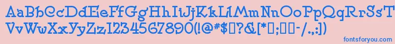 Speens Font – Blue Fonts on Pink Background