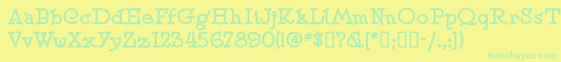 Speens Font – Green Fonts on Yellow Background