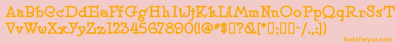 Speens Font – Orange Fonts on Pink Background