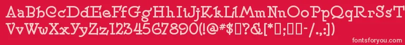 Speens Font – Pink Fonts on Red Background