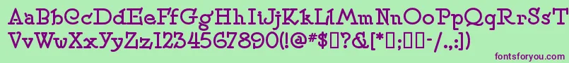 Speens Font – Purple Fonts on Green Background