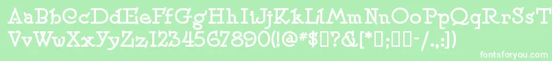 Speens Font – White Fonts on Green Background