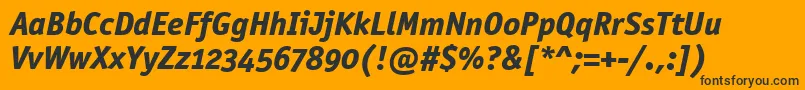 OfficinasanmdositcttРџРѕР»СѓР¶РёСЂРЅС‹Р№РљСѓСЂСЃРёРІ Font – Black Fonts on Orange Background