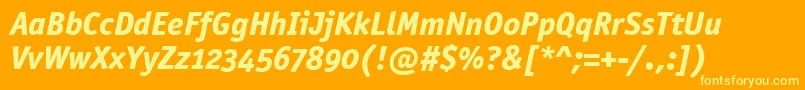 OfficinasanmdositcttРџРѕР»СѓР¶РёСЂРЅС‹Р№РљСѓСЂСЃРёРІ Font – Yellow Fonts on Orange Background