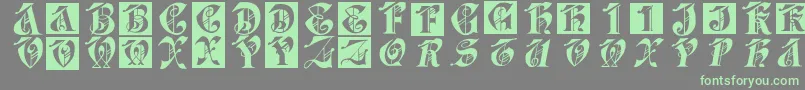 Dolbyfraxcaps Font – Green Fonts on Gray Background