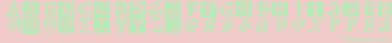 Dolbyfraxcaps Font – Green Fonts on Pink Background