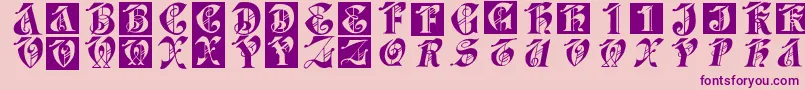 Dolbyfraxcaps Font – Purple Fonts on Pink Background