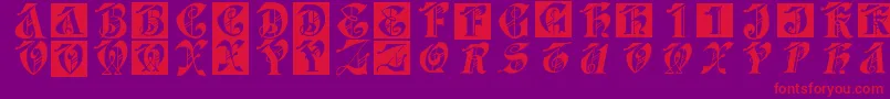 Dolbyfraxcaps Font – Red Fonts on Purple Background