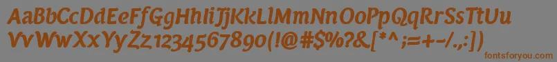 PfarmoniaBolditalic Font – Brown Fonts on Gray Background