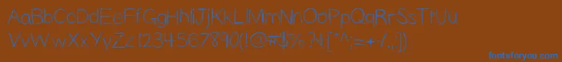 Slopness Font – Blue Fonts on Brown Background