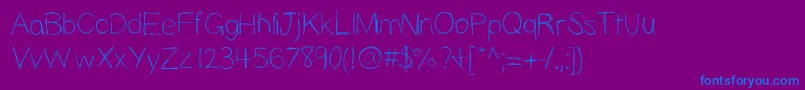 fuente Slopness – Fuentes Azules Sobre Fondo Morado