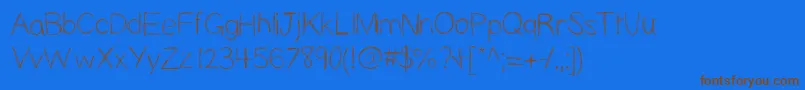 Slopness Font – Brown Fonts on Blue Background