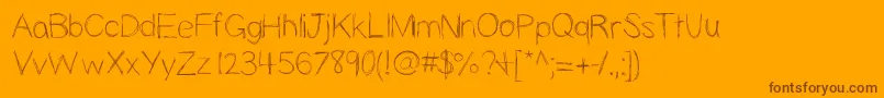 Slopness Font – Brown Fonts on Orange Background