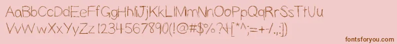 Slopness Font – Brown Fonts on Pink Background