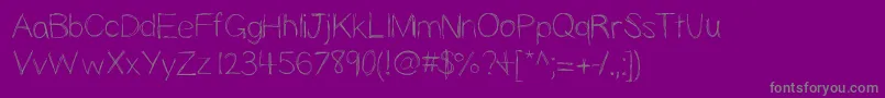 Slopness-Schriftart – Graue Schriften auf violettem Hintergrund