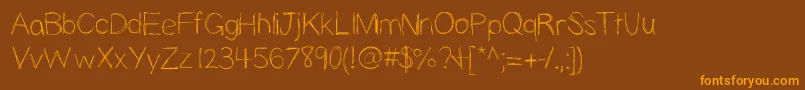 Slopness Font – Orange Fonts on Brown Background