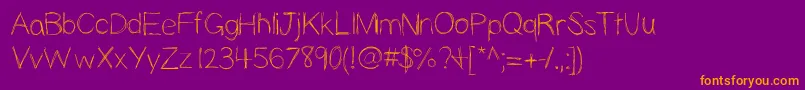 Slopness Font – Orange Fonts on Purple Background