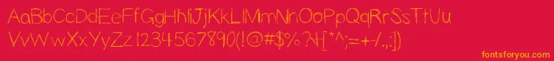 Slopness Font – Orange Fonts on Red Background