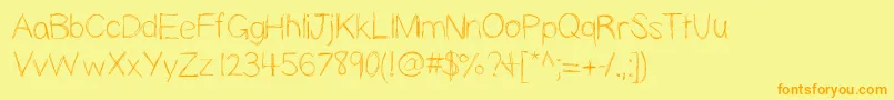 Slopness Font – Orange Fonts on Yellow Background