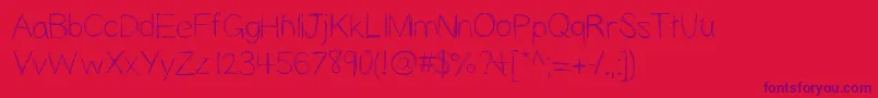 Slopness Font – Purple Fonts on Red Background