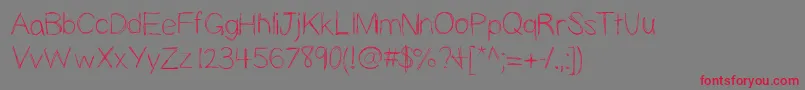 Slopness-Schriftart – Rote Schriften auf grauem Hintergrund
