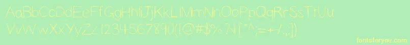 fuente Slopness – Fuentes Amarillas Sobre Fondo Verde