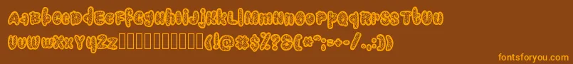 Starrynight Font – Orange Fonts on Brown Background