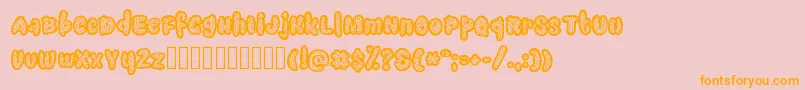 Starrynight Font – Orange Fonts on Pink Background