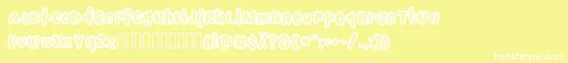 Starrynight Font – White Fonts on Yellow Background