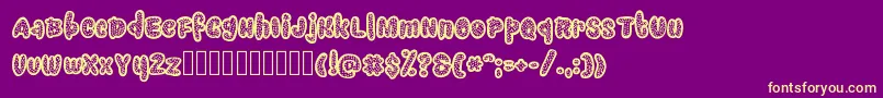 Starrynight Font – Yellow Fonts on Purple Background