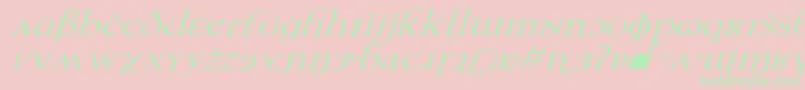 TechphoneticWdItalic Font – Green Fonts on Pink Background