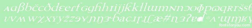 TechphoneticWdItalic Font – White Fonts on Green Background