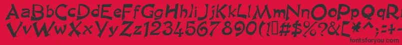 KingArthurSpecialNormal Font – Black Fonts on Red Background