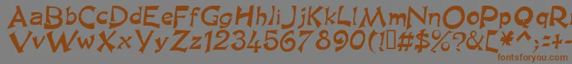 KingArthurSpecialNormal Font – Brown Fonts on Gray Background