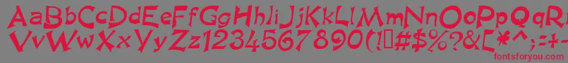 KingArthurSpecialNormal Font – Red Fonts on Gray Background