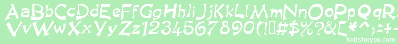 KingArthurSpecialNormal Font – White Fonts on Green Background