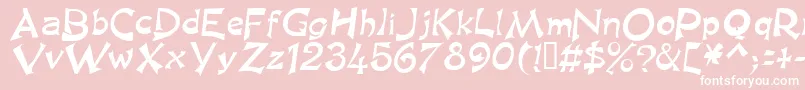 KingArthurSpecialNormal Font – White Fonts on Pink Background