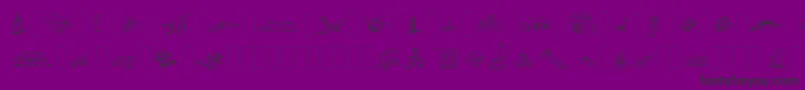 Dfjourneystwo Font – Black Fonts on Purple Background