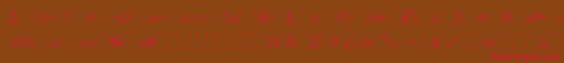 Dfjourneystwo Font – Red Fonts on Brown Background