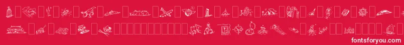 Dfjourneystwo Font – White Fonts on Red Background
