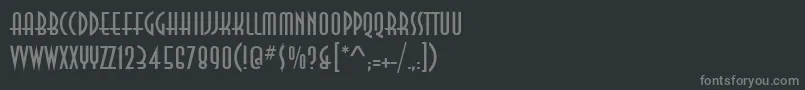 フォントAnnaItc – 黒い背景に灰色の文字