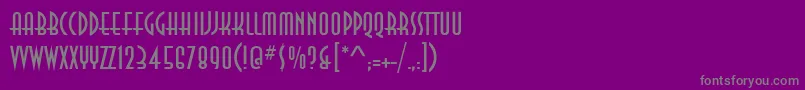 フォントAnnaItc – 紫の背景に灰色の文字