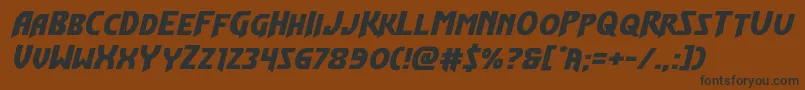 Flashrogersexpand Font – Black Fonts on Brown Background